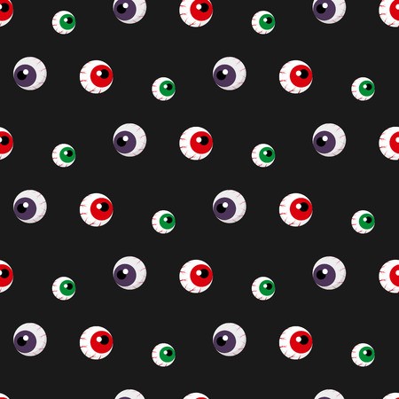 450x450 Halloween Scary Pattern Red,green,purple Eyes Vector
