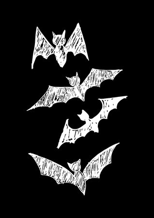 318x450 Halloween Bat Scary Face Vector Icon Set Royalty Free Vector Graphics