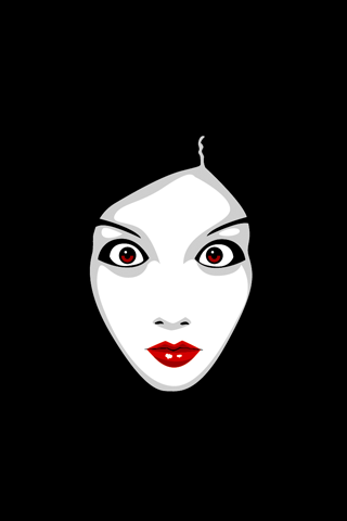 320x480 Scary Face Vector Iphone Wallpaper Idesign Iphone