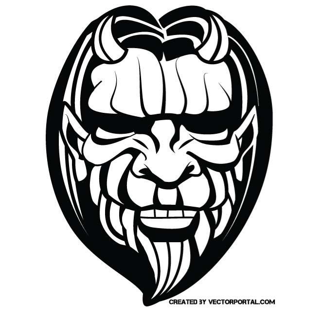 660x660 Devil's Face Vector Graphics Various Vectors Free Vector