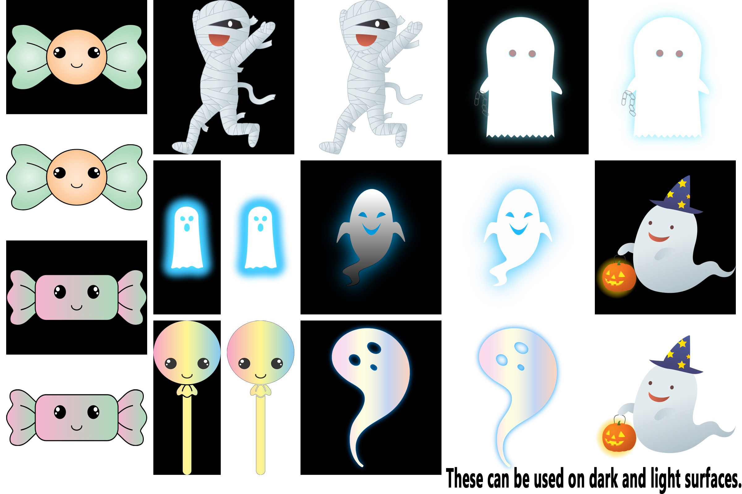 2400x1600 Halloween Sweet And Scary Vector Png