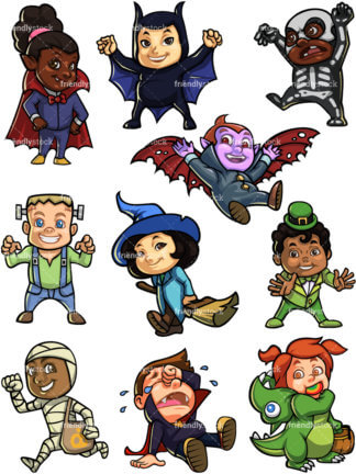 324x432 Little Boy Frankenstein Monster Cartoon Clipart Vector