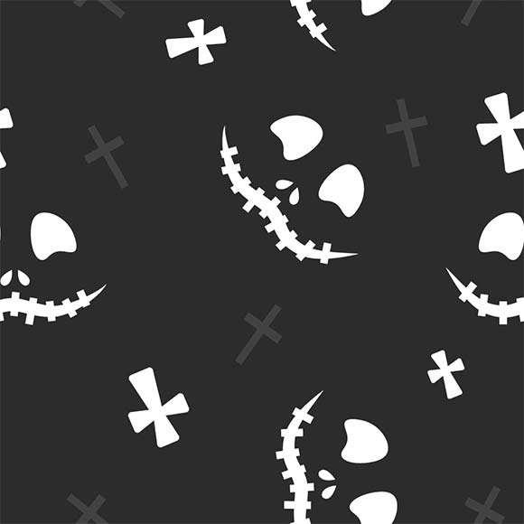 580x580 Spooky Faces Black Pattern Free Download Scary Vectors Photos