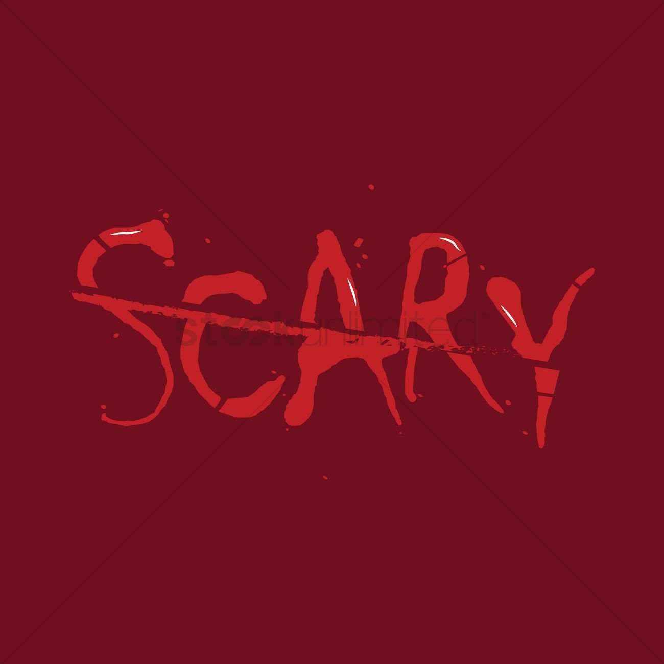 1300x1300 Word Scary Vector Image