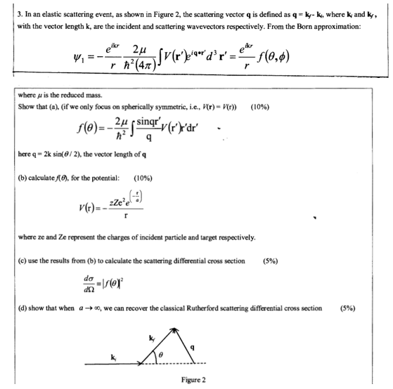 559x554 Solved In An Elastic Scattering Event, As Shown In Figure