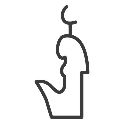 512x512 Wand Scepter Sceptre Pharaoh Crown Half Moon Crescent Stroke