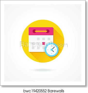 362x382 Vector Schedule Icon, Art Print Barewalls Posters Prints