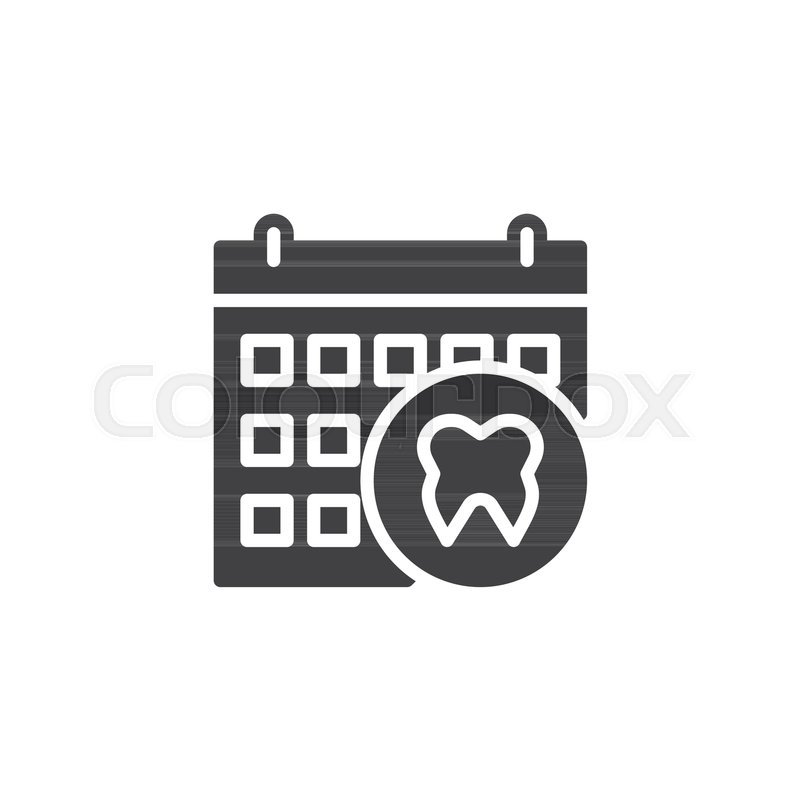 800x800 Calendar Appointment With Dentist Icon Stock Vector Colourbox