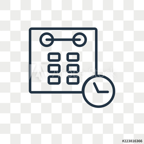 500x500 Schedule Vector Icon Isolated On Transparent Background, Schedule