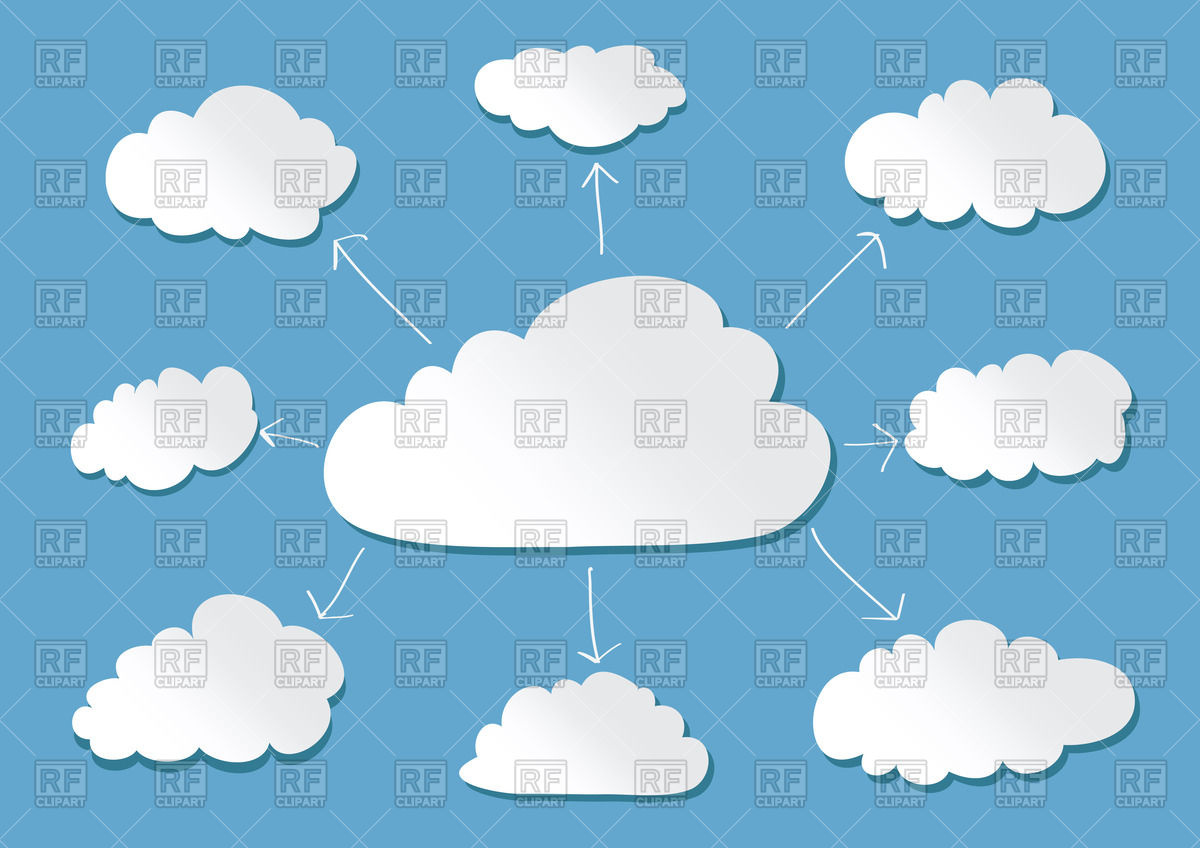 Cloud Computing Simple Scheme Vector Image Of Design Elements 1200x848 Cloud Computing Simple Scheme Vector Image Of Design Elements