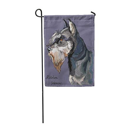 425x425 Semtomn Garden Flag Miniature Schnauzer