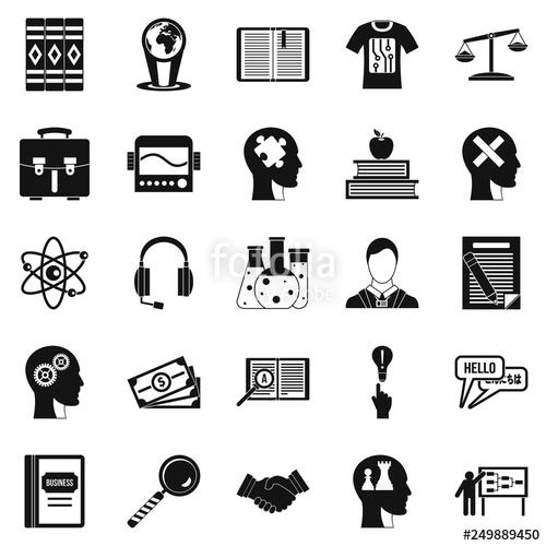 500x500 Scholarship Icons Set Simple Set Of Scholarship Vector Icons