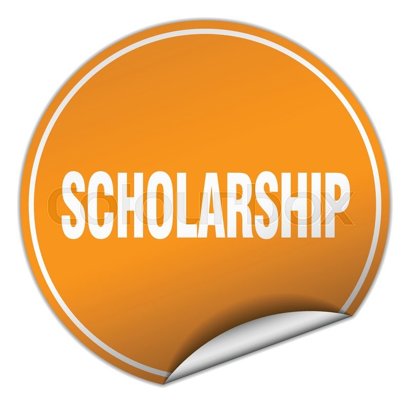 800x800 Scholarship Round Orange Sticker Stock Vector Colourbox