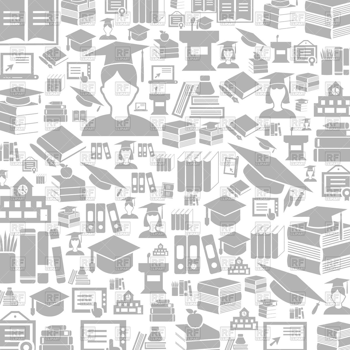 1200x1200 Background Collected From School Subjects Vector Image