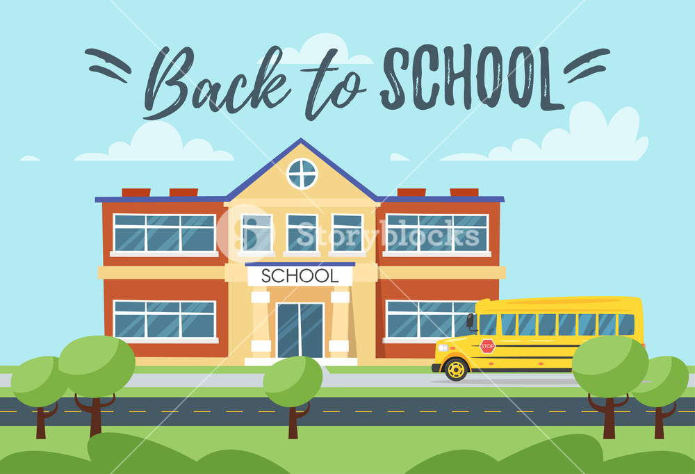 1000x682 Vector Cartoon Style Back To School Background With Educational