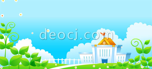 500x227 Vector Cartoon Style School Background Design Templates
