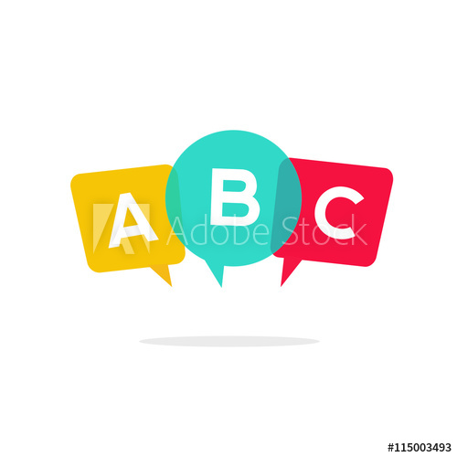 500x500 English School Badge Vector Logo, Language Learning Emblem Icon