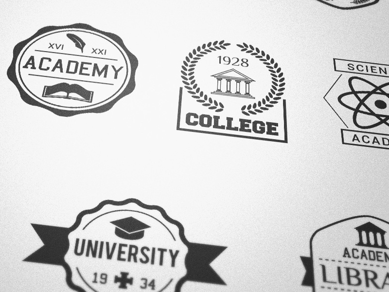 800x600 Academic Vector Badges