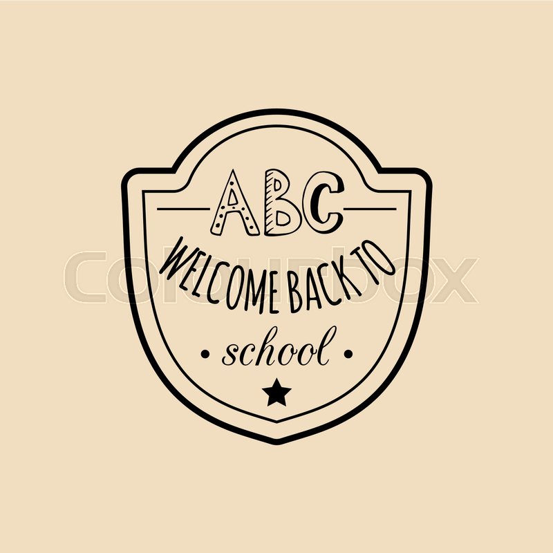 800x800 Vector Vintage Back To School Badge Stock Vector Colourbox
