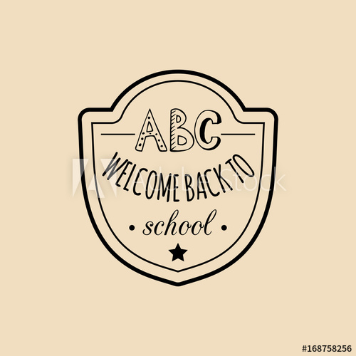 500x500 Vector Vintage Back To School Badge Retro Children Education Sign