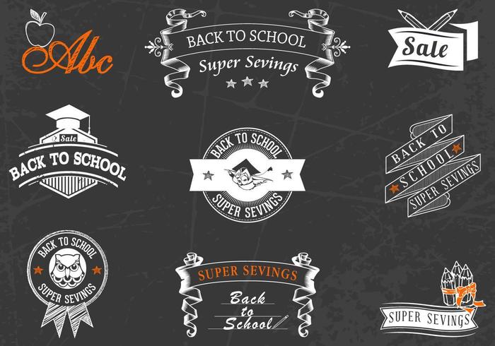 700x490 Back To School Chalkboard Badges Vector Pack