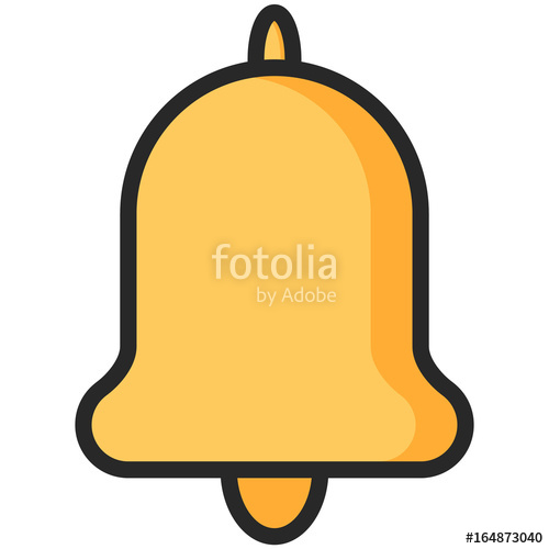 500x500 Simple Vector Icon Of A School Bell In Flat Style Pixel Perfect