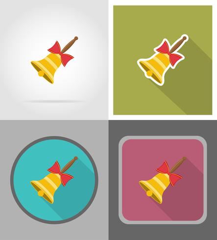 443x490 School Bell Flat Icons Vector Illustration