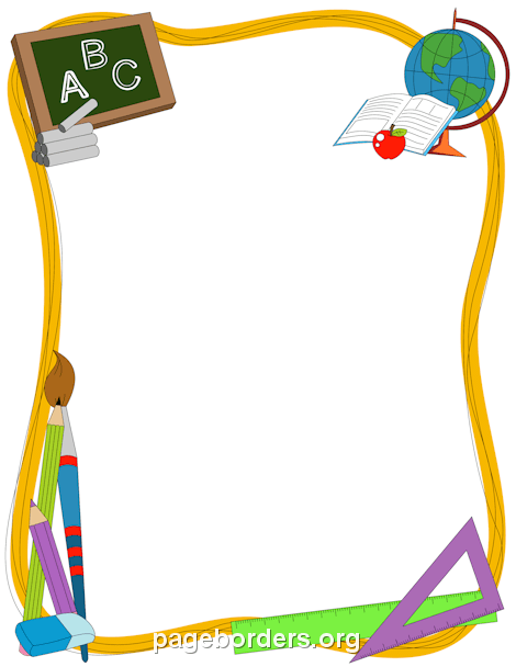 470x608 School Border Clip Art