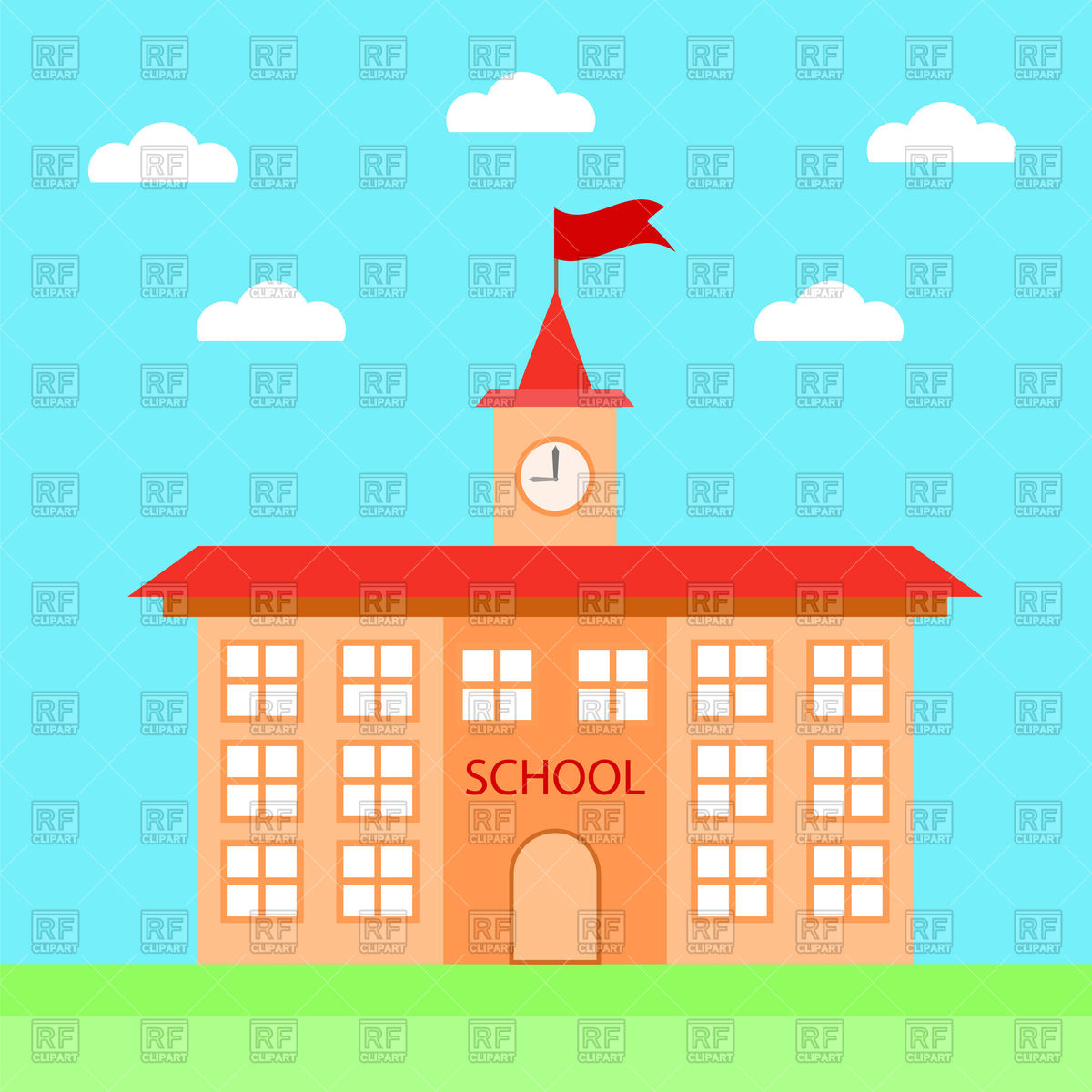 1200x1200 School Building Vector Image Of Architecture, Buildings