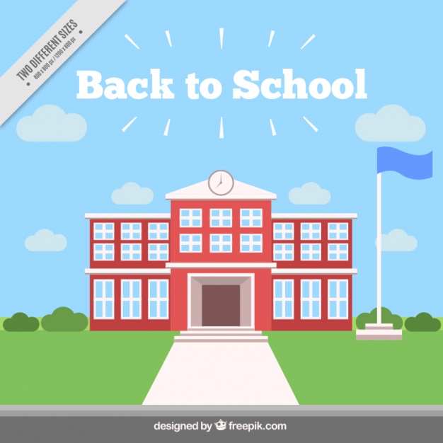 626x626 School Building Background Vector Free Download