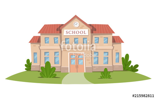500x319 School Building Vector Illustration Stock Image And Royalty