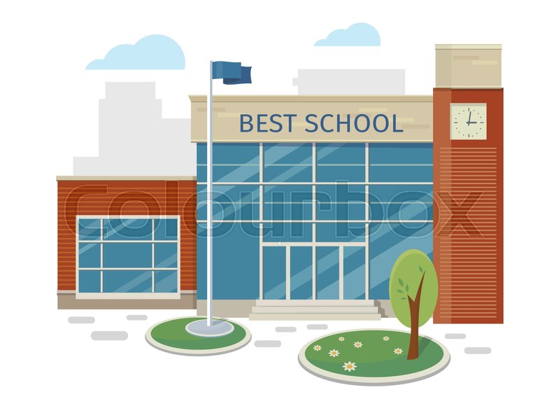 799x600 Best School Building Vector Stock Vector Colourbox