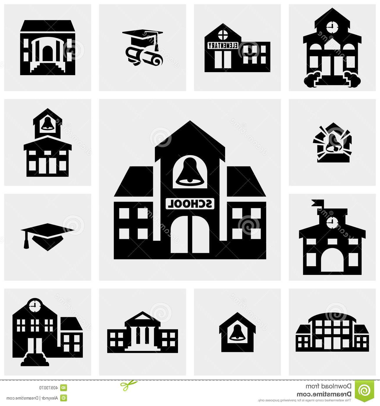 1300x1390 Hd School Building Icon Vector Cdr Free Vector Art, Images