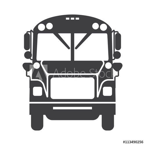 500x500 School Bus Icon Vector