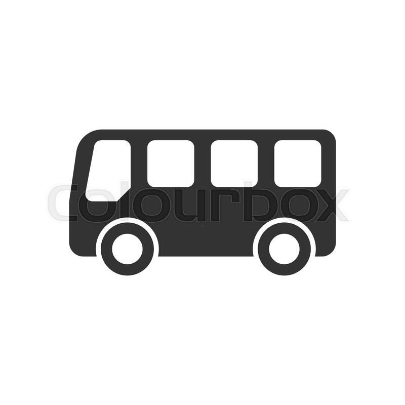 800x800 School Bus Icon In Flat Style Autobus Stock Vector Colourbox