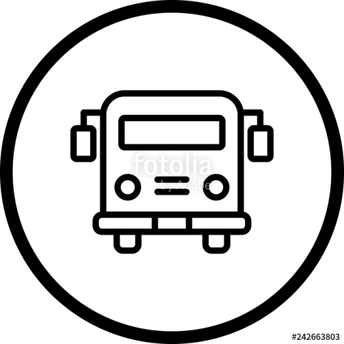 500x500 Vector School Bus Icon Stock Image And Royalty Free Vector