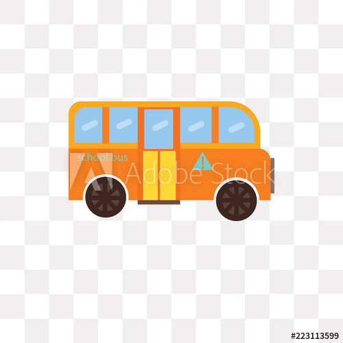 500x500 School Bus Icon On Transparent Background Modern Icons Vector