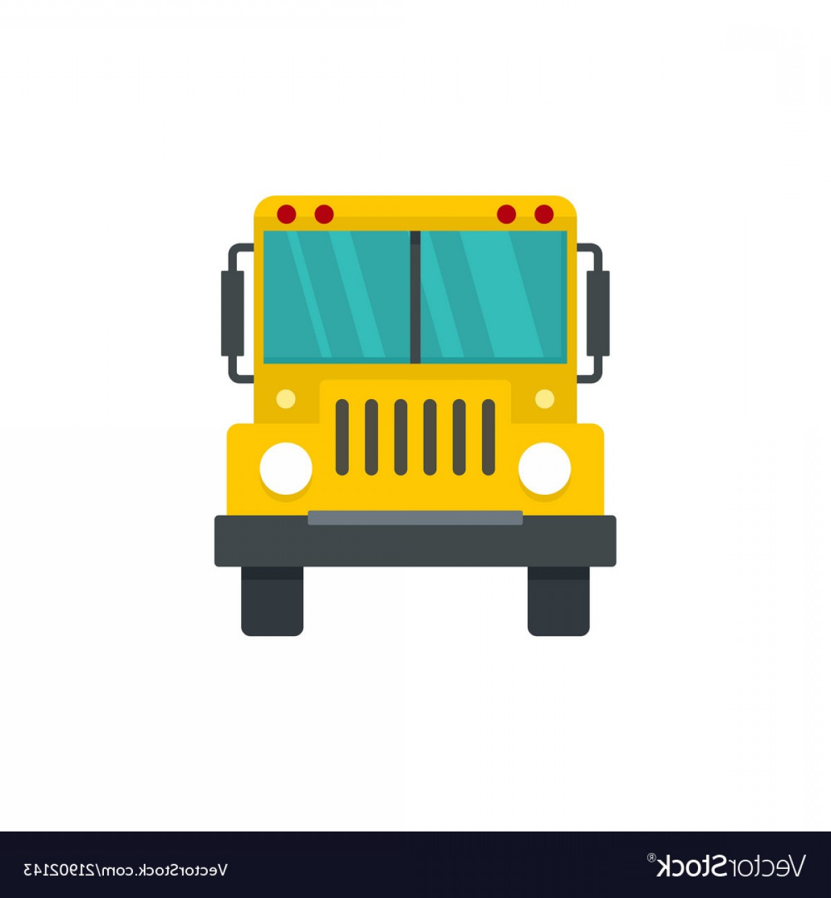 1200x1296 Front Of School Bus Icon Flat Style Vector Cqrecords