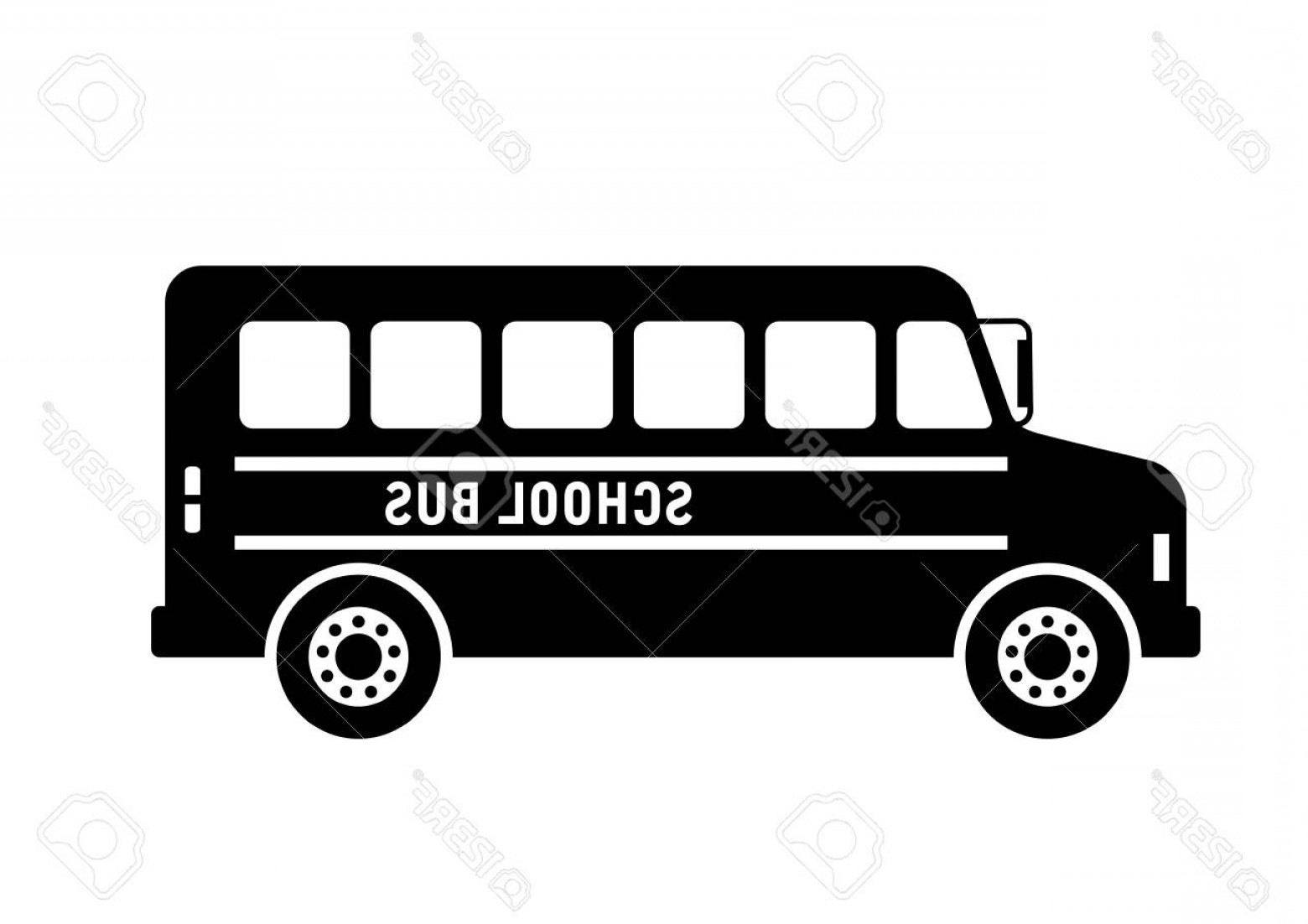 1560x1102 Photostock Vector School Bus Vector Icon On White Background