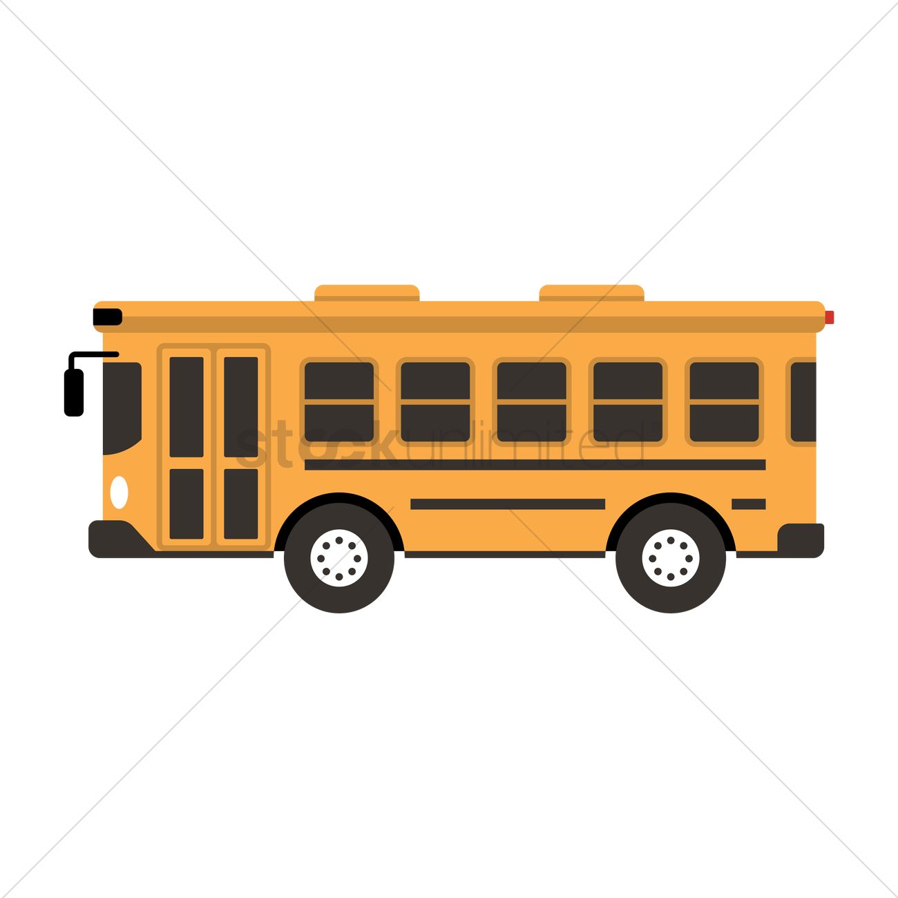 1300x1300 School Bus Vector Image