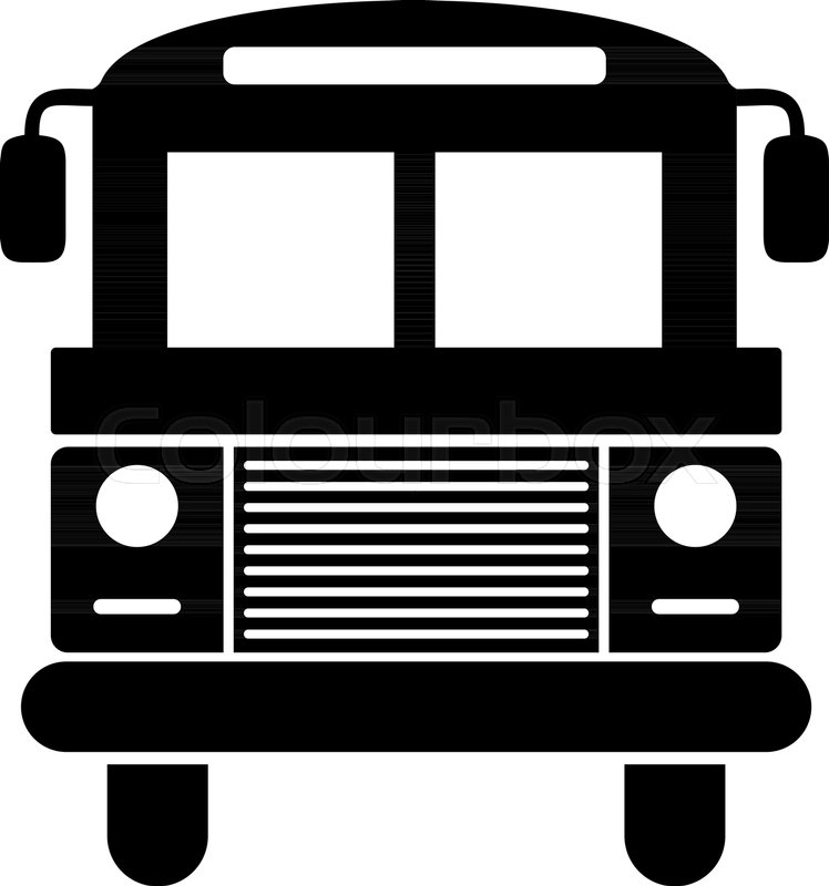 748x800 School Bus Icon Simple Flat Vector Stock Vector Colourbox