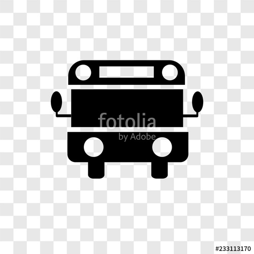 500x500 School Bus Vector Icon Isolated On Transparent Background, School