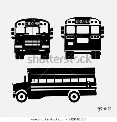 450x470 School Bus Vector