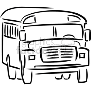 300x300 Black And White Outline Of A School Bus Leaving Clipart Royalty
