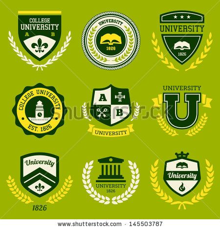 450x470 Set Of University And College School Crests And Vector Logo