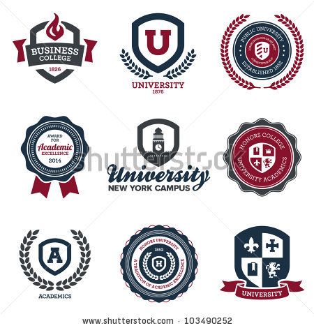 450x470 Stock Vector Set Of University And College School Crests