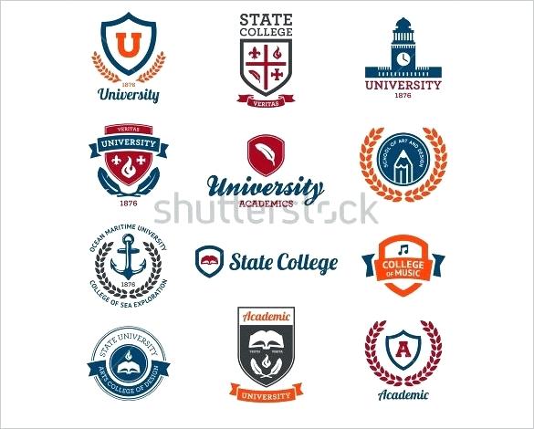 585x470 College Logos Free Vector Format Download College Set Logo Blank