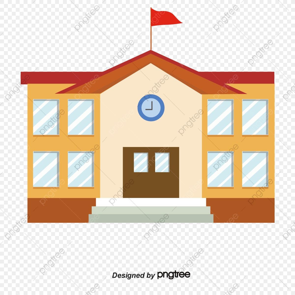 Cartoon School, School, House, Building Png And Vector 1200x1200 Cartoon School, School, House, Building Png And Vector