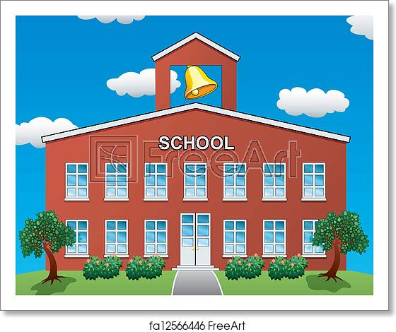 Free Art Print Of Vector School House Vector Illustration 560x470 Free Art Print Of Vector School House Vector Illustration