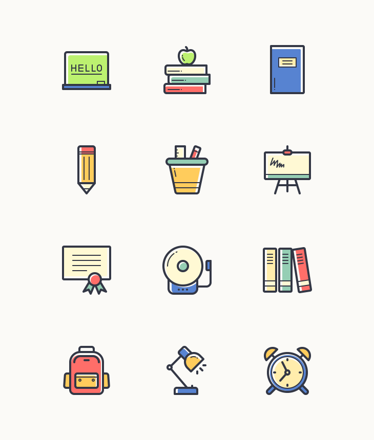 730x860 Freebie Back To School Colorful Icons School Icon, Web